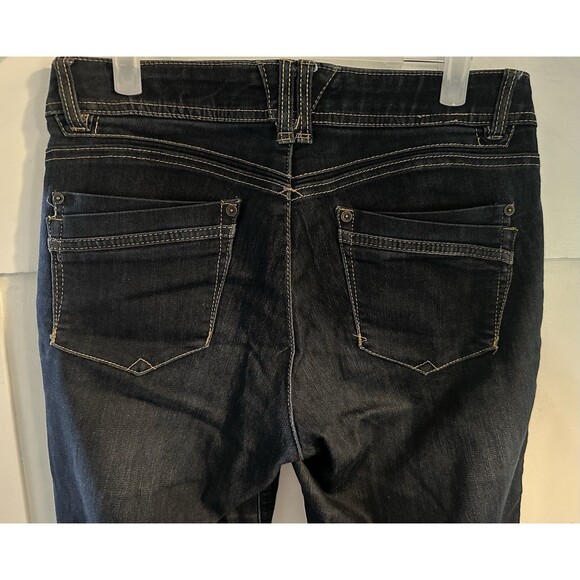 Democracy Jeans Women 6 Blue Ab Technology Skinny Mid Rise Dark Stretch Denim - Picture 3 of 5